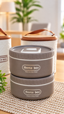 لانچ باکس و ظرف غذا دوتایی کیف دار سایز بزرگ BENTOBOX